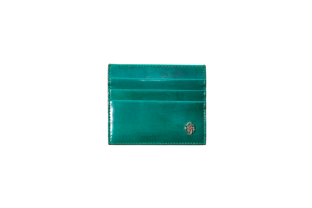 Emerald - Portacarte Cuoio Pennellato
